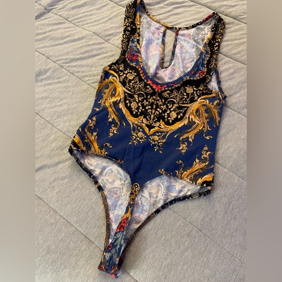 Intimately Free People Women's Baroque Floral Thong Bodysuit xs - Picture 15 of 16